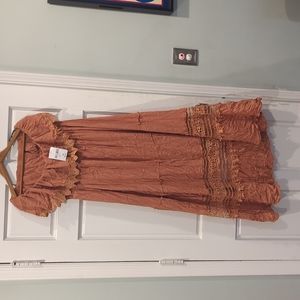 NWT Forever 21 brown lace dress 1x